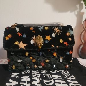 MEDIUM KENSINGTON VELVET BAG KURT GEIGER LONDON